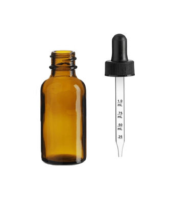 Glass Amber Dropper Bottle For canabiss Oil E Liquids Childproof