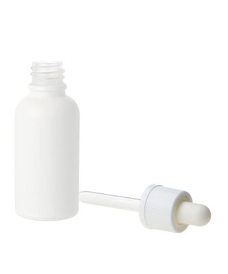 Matte White Essential Oil Glass Dropper Childproof 30ml Tincture Bottle