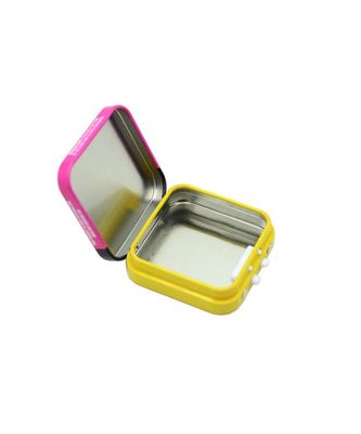 Child Resistant Square Tin Box Food Grade Metal Tin For Candy Mint