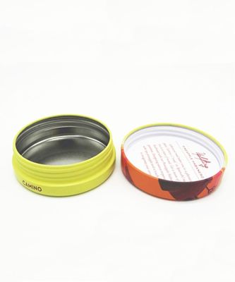 Child Resistant Gummy Round Tin Boxes With Lids CBD Products Packaging