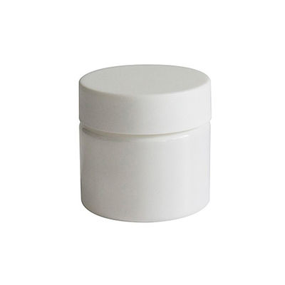 3oz Opaque White PET Plastic Weed Jar Child Resistant
