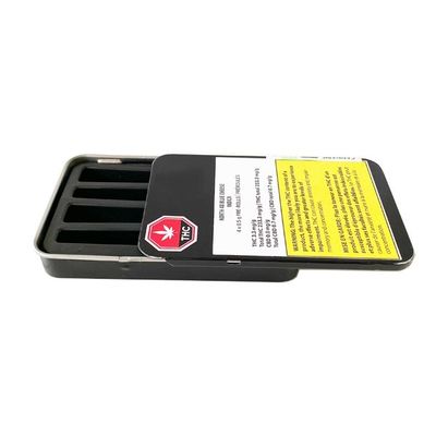 Portable Metal Case Custom Weed Pack Preroll Cigarette Slide Tin Box