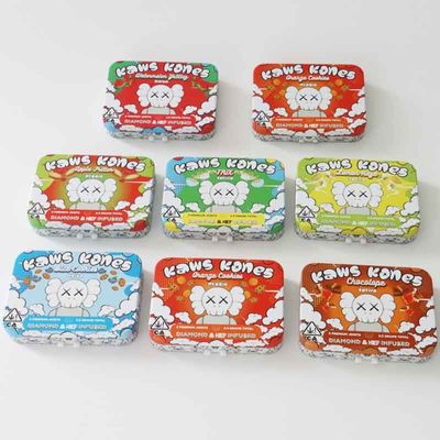 Childproof Preroll Child Resistant Cigarette Metal Hinged Tin Box With Silicon Insert