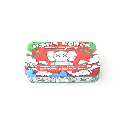 Child Resistant Tin Box with Matte Surface Finish Lead Time 20-30 Days
