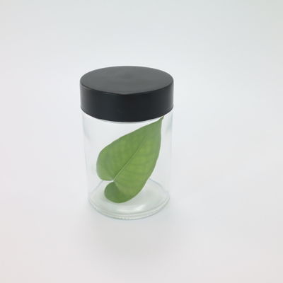 Transparent Childproof Glass Jars with Screw Lids for Airtight Weed Storage