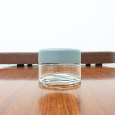 Transparent Childproof Glass Jars with Screw Lids for Airtight Weed Storage