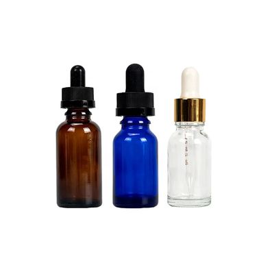 Tamper Evident Cap Glass Dropper Bottle for THC Oil Amber Blue Black Child Resistant Glass Bottle with Dropper