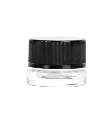 White Concentrate Glass Jar with CR Screw Cap Clear Blach Custom Wax Jar Dab Jar Packaging