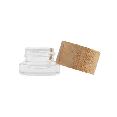 5ml Concentrate Glass Jar with Child Resistant Bamboo Lid for Oil Dab Cream