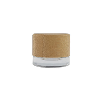 Essential Oil Screw Cap Dab Jar Child Resistant Bamboo Lid Jar 3ml 5ml