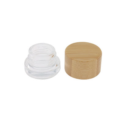 5ml Concentrate Glass Jar with Child Resistant Bamboo Lid for Oil Dab Cream