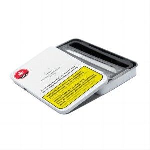 Rectangular Child Resistant Tin Box for Secure Storage of 0.5g Prerolls and Edibles