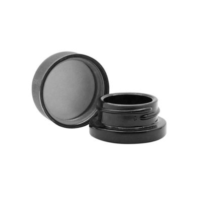 9ml Child Resistant Concentrate Glass Jars Thick Wall Small Black Jar with Black Cap