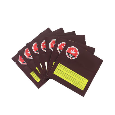 Customizable Matte Black Childproof Mylar Pouches with Clear Window
