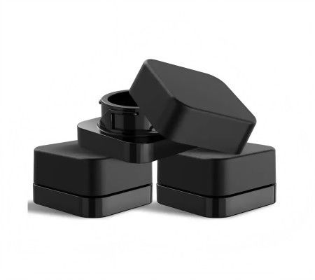 5mL Cube Black Concentrate Container Child Resistant Concentrate Glass Jar