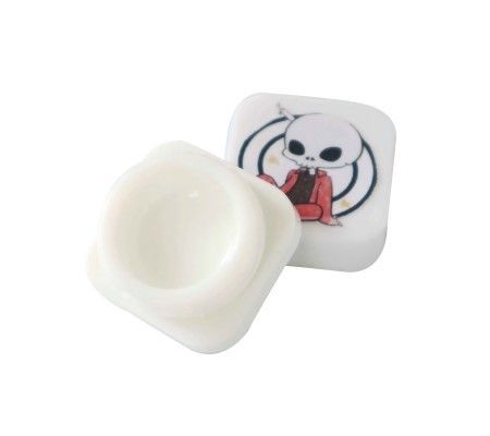 5mL Cube White Glass Concentrate Container Jar with Child Resistant Cap