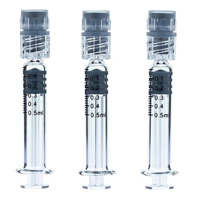 0.5ml Luer Slip Luer Lock Borosilicate Glass Syringes for CBD Oil