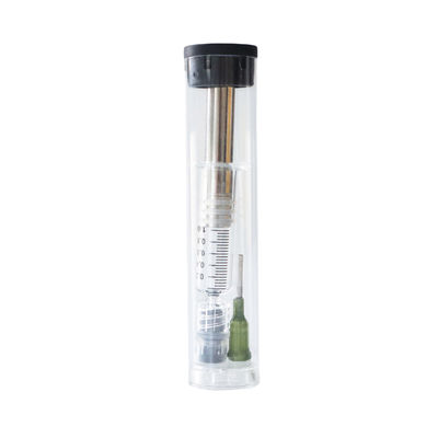 1mL Luer Lock Glass Syringe with Metal Golden Plunger