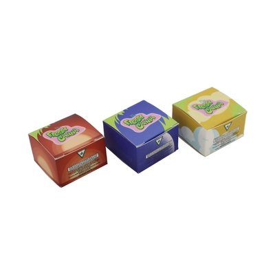 Custom UV Foil Foldable Paper Packaging Luxury Sample Concentrate Jar Container Boxes
