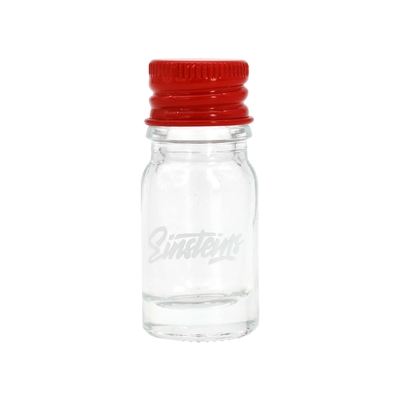 Custom Logo Medicine Concentrate Oil 5mL Glass Bottle Jar with Red Metal Lid