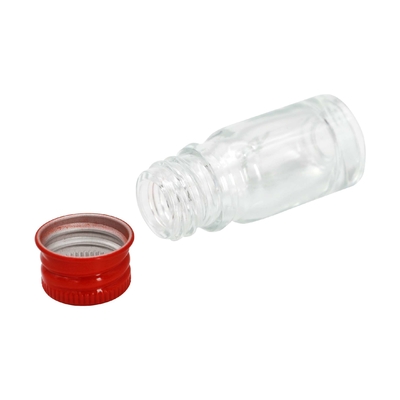 Leakfree Mini Clear Glass Bottle with Metal Lid for Liquid Oil Cosmetics