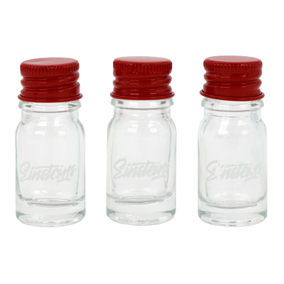 Leakfree Mini Clear Glass Bottle with Metal Lid for Liquid Oil Cosmetics